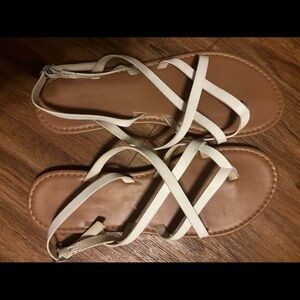 Women's White Strappy Sandals